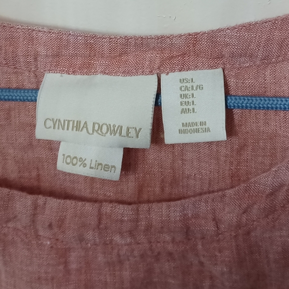 100% Linen Shirt by Cynthia Rowley Women's Large - Picture 3 of 9